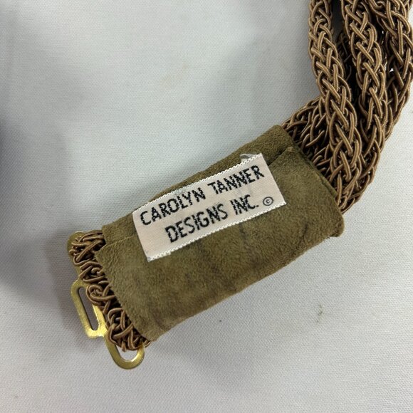 Vtg Carolyn Tanner Designs Belt Woven Braided Cord Plastic Triangle Buckle Retro main image 9
